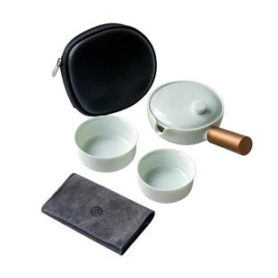 飞形物景德镇溪间石便携茶具套装户外旅行一壶二杯快客设计露营