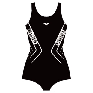 arena阿瑞娜女款无袖防晒连体泳衣保守显瘦露背三角女生款游泳装