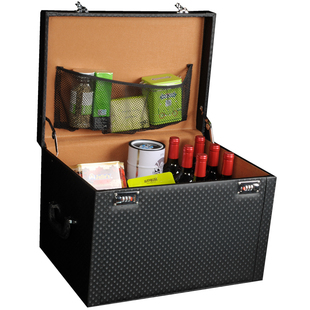 汽车后备箱密码储物箱车载收纳整理行李尾箱适配宝马奔驰杂置物盒