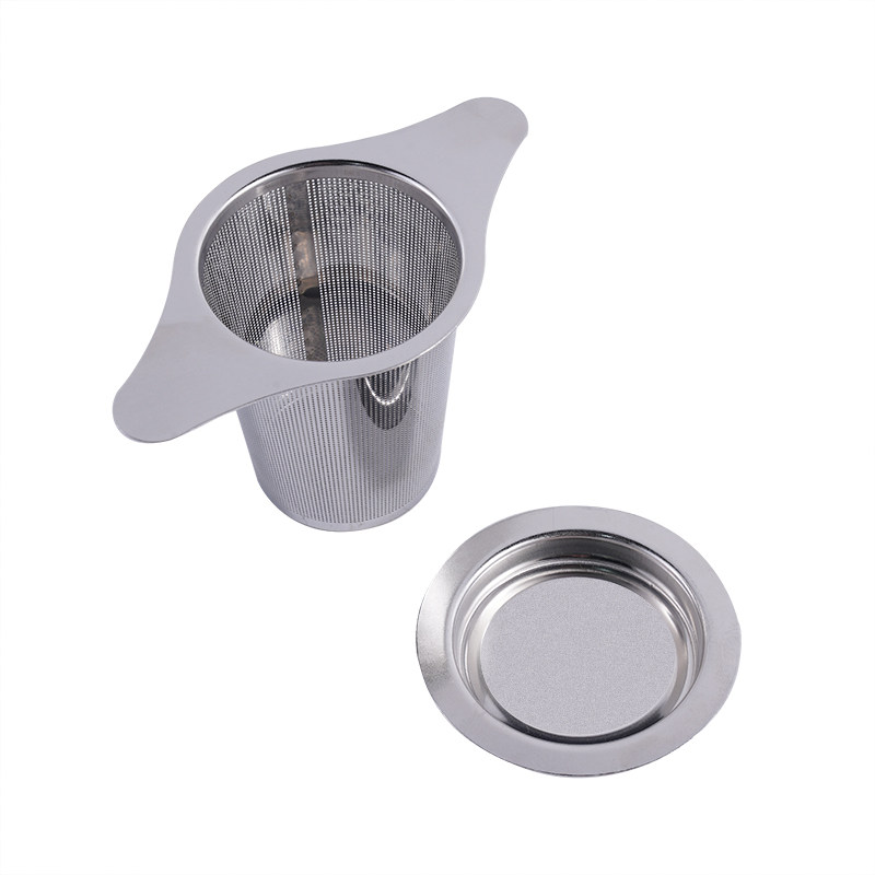不锈钢茶漏茶滤家用创意双耳滤茶泡茶过滤器易清洗锥形茶叶分离器