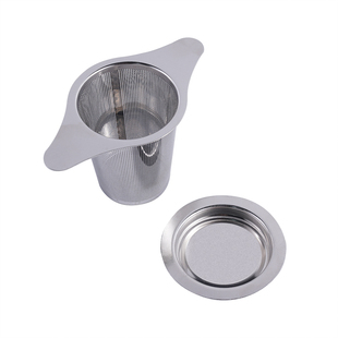 不锈钢茶漏茶滤家用创意双耳滤茶泡茶过滤器易清洗锥形茶叶分离器