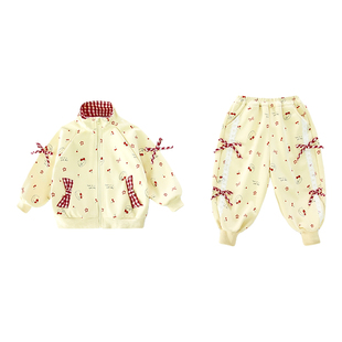 女童春装套装2026新款外套儿童装时髦洋气女宝宝春秋季巨好看衣服