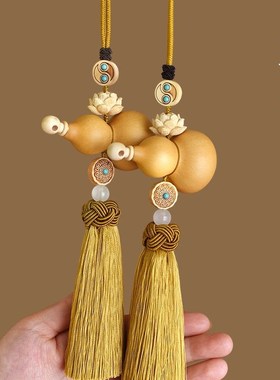 挂大门上的吉祥物新款精品新福莲花黄杨木门木挂门窗中式车流苏对