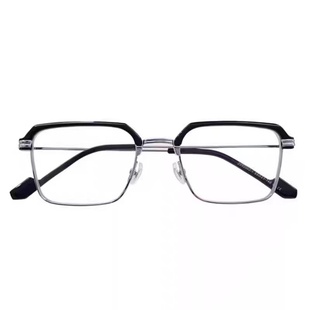 感光变色防蓝光辐射抗疲劳平光眼镜半框护眼可配近视度数男女士款