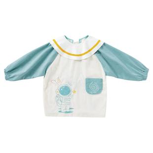 贝肽斯宝宝罩衣男女童灯芯绒反穿衣冬天防水防脏吃饭围兜儿童围裙