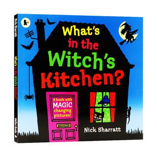 女巫的厨房有什么 英文原版绘本 What's in the Witch's Kitchen 吴敏兰书单英文版翻翻书  Nick Sharratt 幼儿童早教启蒙英语读物
