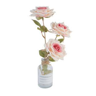 车载曼塔玫瑰内饰氛围摆件车上中控台网红花束装饰创意小花瓶摆件