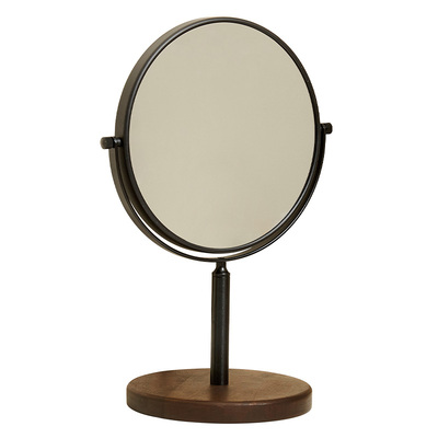 胡桃木桌面化妆镜立式美容院专用