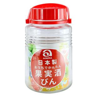 aderia日本进口玻璃密封罐家用食品级带盖坛子腊八蒜人参青梅酒瓶
