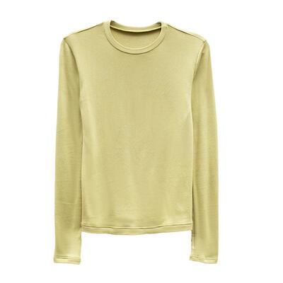 殳十原创设计 圆领针织打底衫长袖软糯春秋冬修身纯色毛衣套头女