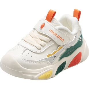 牧童男童运动鞋2025秋冬新款小鳄鱼鞋子轻便减震女童闪灯鞋幼儿鞋