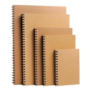 素描本A4素描美术生专用空白素描本复古牛皮纸16开32k小随身迷你速写本小学幼儿园线圈8开儿童画画手绘本a4纸