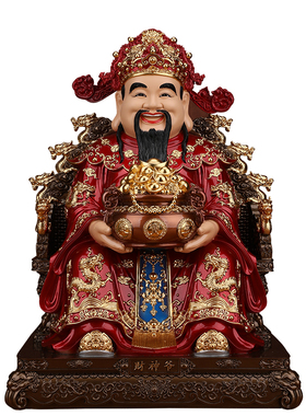 招财财神爷财神家用神像供奉摆件范蠡真身办公室店铺比干开业树脂