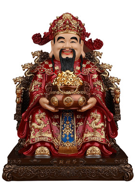 招财财神爷财神家用神像供奉摆件范蠡真身办公室店铺比干开业树脂