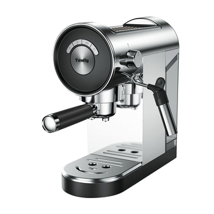Tenfly意式咖啡机家用小型半自动20Bar萃取浓缩不锈钢蒸汽打奶泡