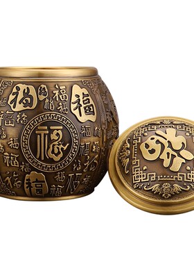 米缸客厅黄铜招财复古