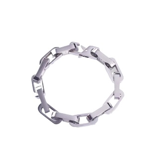 Box Bracelet方扣竹节手链钛钢双色手环磨砂面拉沙时尚潮牌男女款