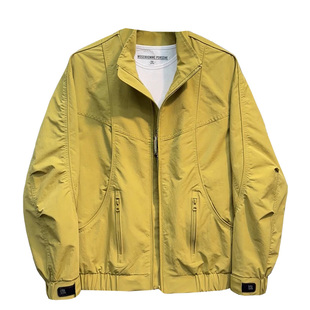 2026春季新款男士立领夹克休闲风百搭时尚潮流外套男款解构设计款