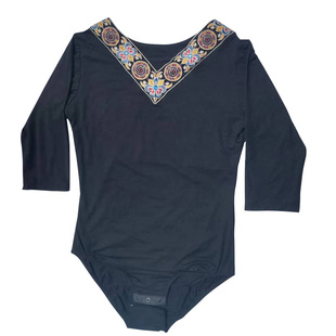 形体训练服套装女民族舞蹈练功表演丝绒加厚高端短袖型体走秀秋冬