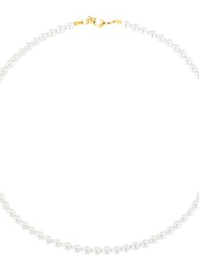 正圆强光颈链复古人造珍珠项链女