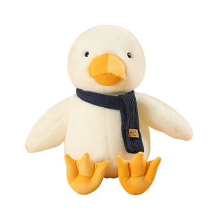超萌可爱小鸭子玩偶毛绒玩具围巾鸭公仔儿童搂抱布娃娃安抚抱枕女