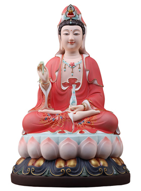 戴玉堂陶瓷摆件《灵慧全堂佛》观音弥勒如来地藏像菩萨像供奉家用