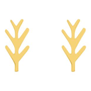 一撇一捺YPYN树枝耳钉女10K金小巧耳环精致高级感轻奢时尚不撞款