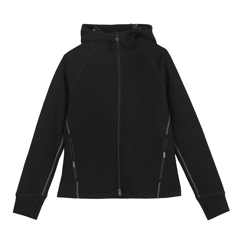 云上生活【星夜外套】半高领显瘦保暖加绒连帽拉链开衫外套上衣女