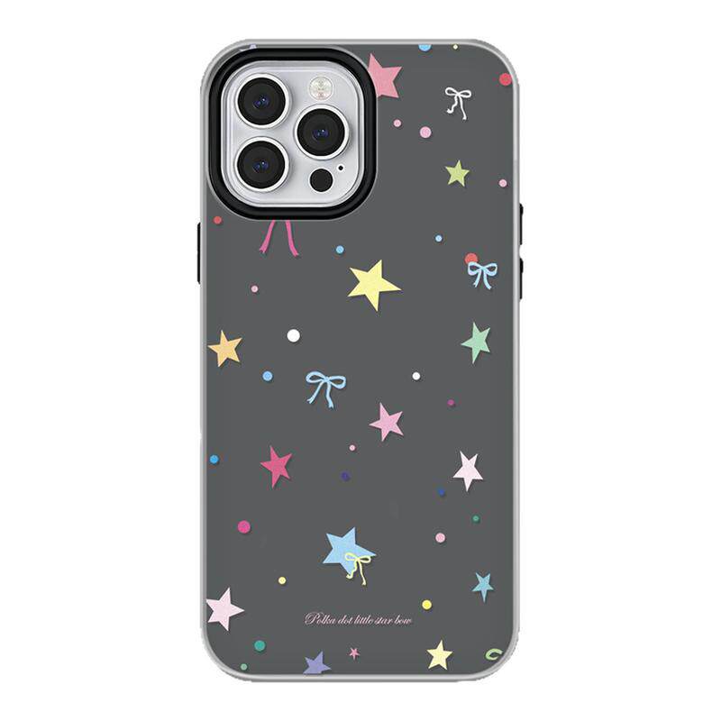 原创彩色丝带蝴蝶结星星适用iphone16promax新款苹果18pro手机壳17pro个性13/14防摔12二合一15硬壳XS少女Air