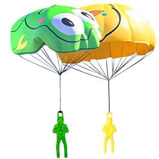 儿童手抛降落伞户外玩具卡通亲子互动运动锻炼身体保护视力训练