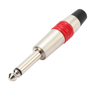 REAN甬声YS224C大二芯6.35mm TS音频插头6.5单声道直插大出线孔