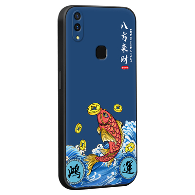 适用于vivoz3i荷花插画手机壳