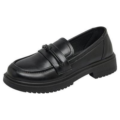 大东大东官方正品黑色厚底乐福鞋