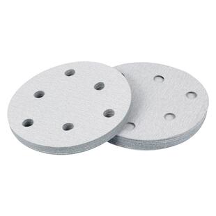 植绒1000目砂纸5寸6孔圆盘自粘拉绒片汽车腻子打磨木工墙面乳胶漆