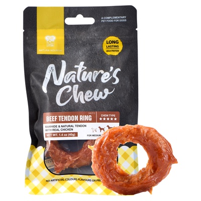 纳瑞施狗狗牛皮耐咬磨牙棒牛筋圈