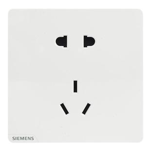 西门子开关插座皓彩雅白色五孔带开关USB双控86空调电脑家用面板