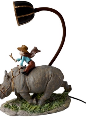 动物河马儿童可爱风台灯装饰品