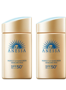 ANESSA/安热沙安耐晒防晒霜金瓶新版面部防晒60ml*2清爽防紫外线