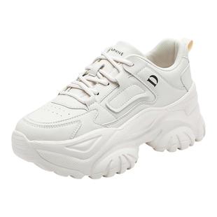 达芙妮百搭老爹鞋女增高级2026新款超火厚底轻便小白休闲运动鞋子