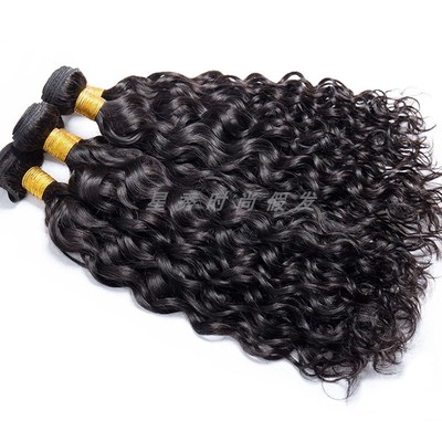 9A Indian human hair water wave bundles hair Extensions发帘