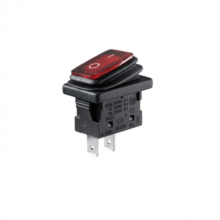 KCD1防水船型开关6A10A两档红色电源开关125V250V