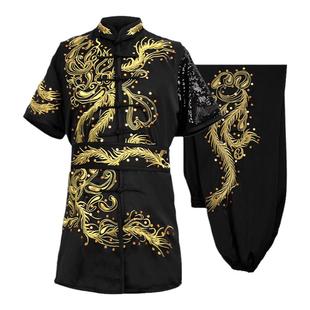 大业亨通长拳武术服专业竞赛表演服刺绣金龙竞赛练功新款高档南拳