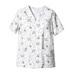 安诺新款印花洗手服经编舒适透气工作服刷手服手术服男女牙科儿科