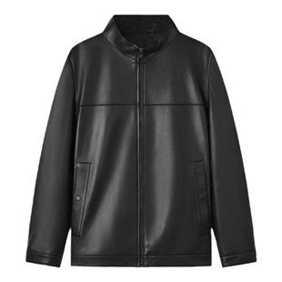 【绵羊皮】九牧王翻领工装皮衣外套男士秋冬真皮高级皮夹克