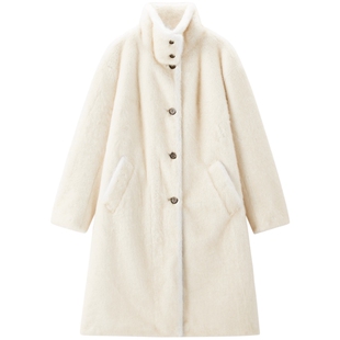 【商场同款】太平鸟仿狐狸毛裘皮立体廓形显瘦外套女A3AEF4602