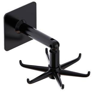 厨房免打孔挂钩架强力承重粘胶墙面无痕粘钩旋转墙壁门后收纳钥匙