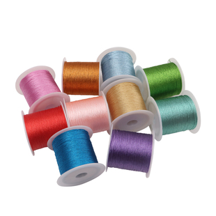 彩金3股线编织手绳线材彩色金银丝diy手工饰品缠绕线配饰材料