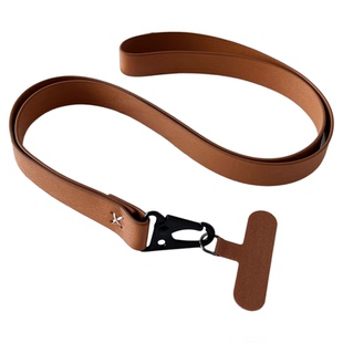 超软皮质手机挂绳宽带挂脖绳不勒脖子皮绳美拉德新款吊绳简约高级感棕色防盗绳子包包带钥匙扣相机挂件垫片壳