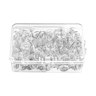 100枚透明平头图钉按钉幼儿园留言板工字钉毛毡墙软木板固定器大头针固定针毛毡板配件专用钉照片墙钉子C1