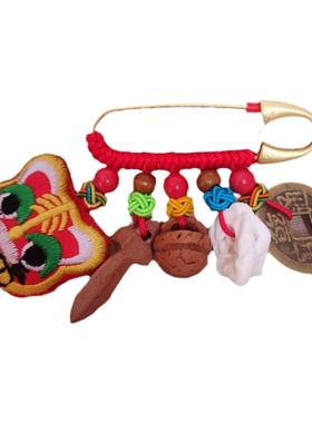 婴儿别针宝宝孕妇儿童桃木挂件